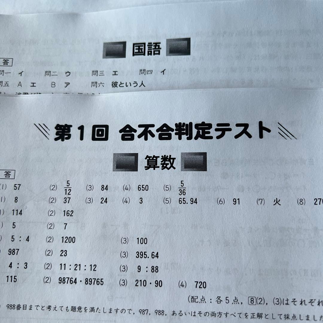 2025年度 6年生 合不合判定テスト 組分けテスト 全1年度分