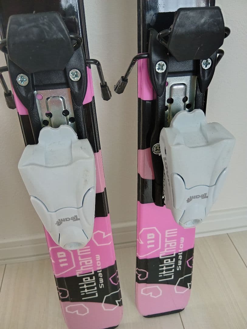 Swallow スキー板 110cm ピンク/ブラック ブーツ ストック セット