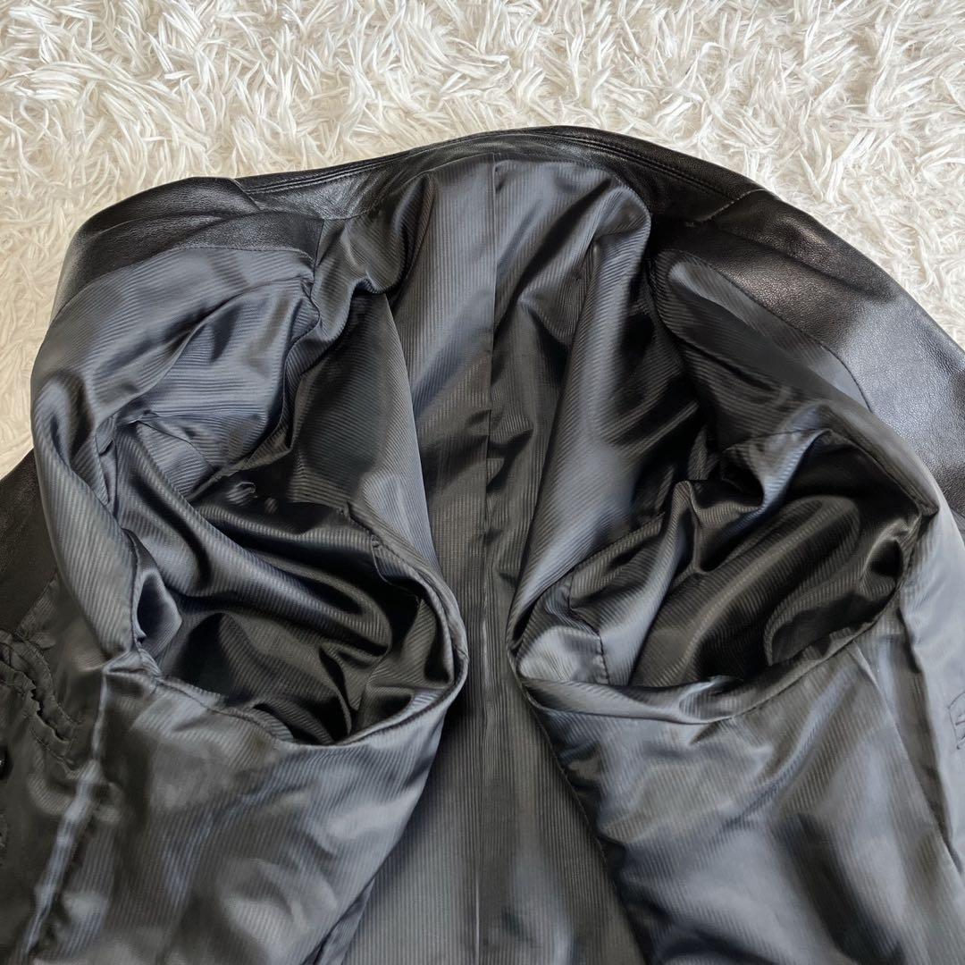 ◎美品 激レア MASTERY ラムレザーテーラード 2B L 黒 人気の本革1