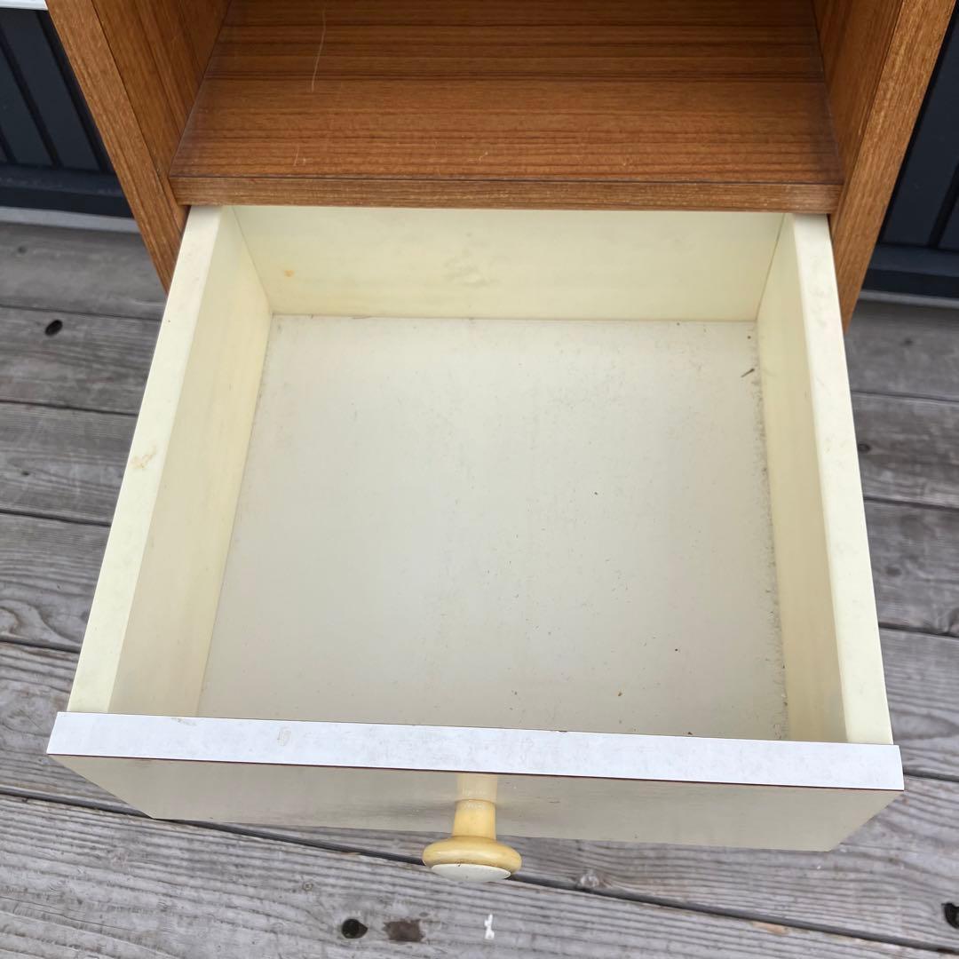 昭和レトロ ミッドセンチュリー ダイコー 木製コールキャビネット 電話台 飾り棚