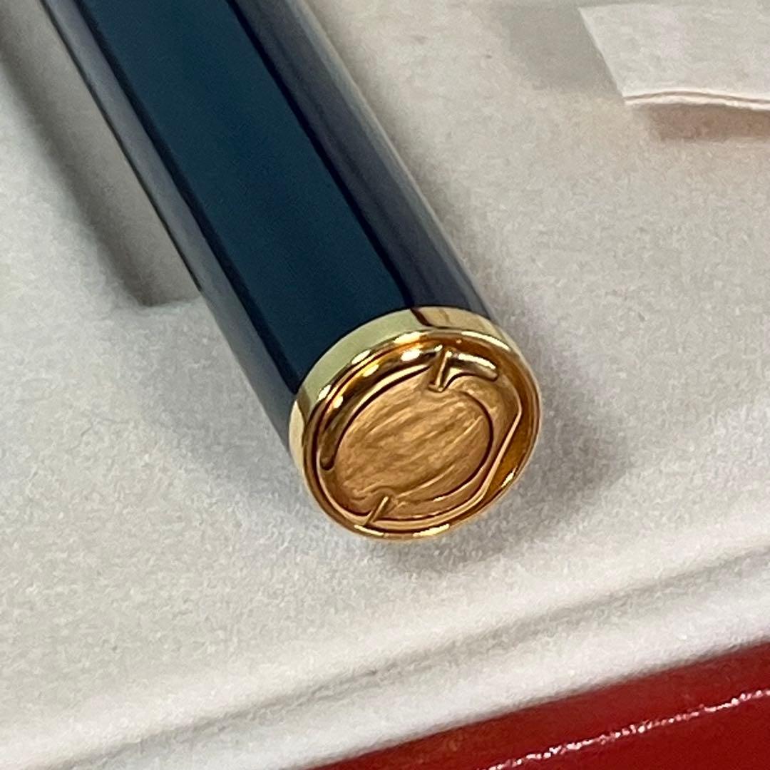 S.T. Dupont エステーデュポン　ボールペン　刻印入り　ネイビー