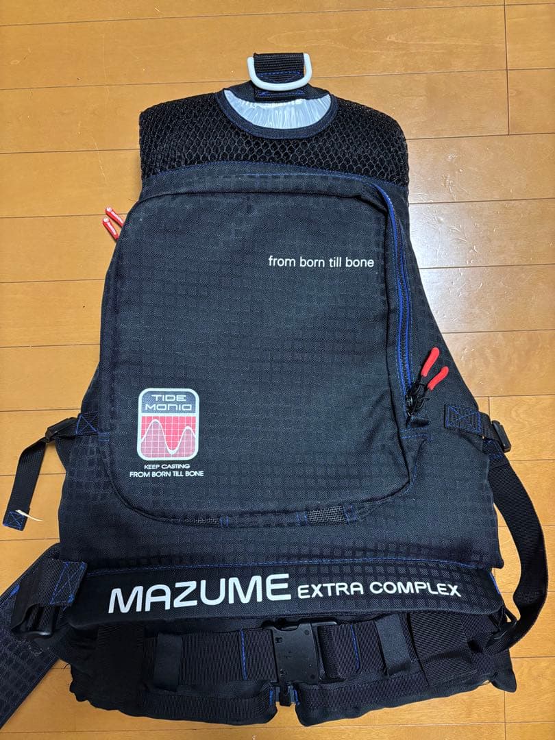 マズメ MZX タイドマニアライフジャケット MZXLJ-089ブラック×ブルー