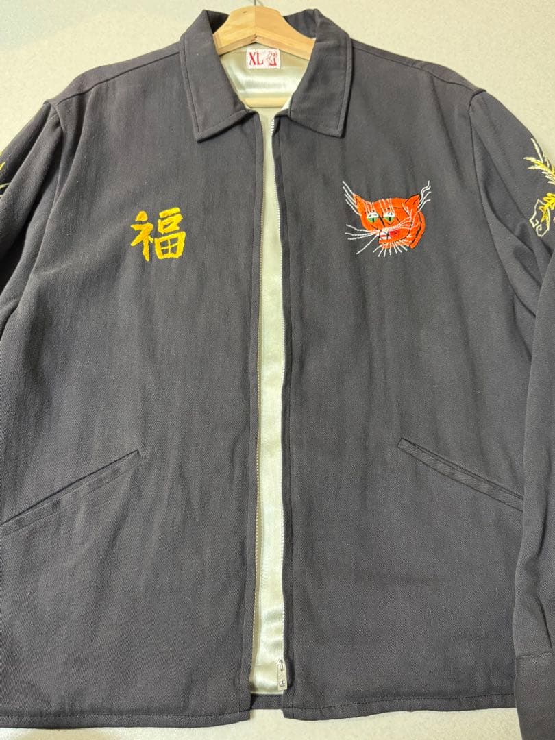 リアルマッコイズ ベトジャン CAM-RANH 猫刺繍 XL ブラック