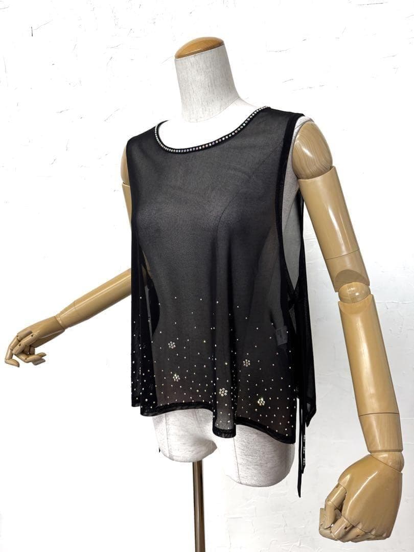 【アレンジ】重ねてオシャレ　社交ダンス　オーバーベスト　ラインストーンr105