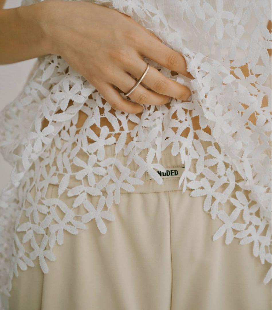 omekashi レースオーバーキャミソール ホワイト