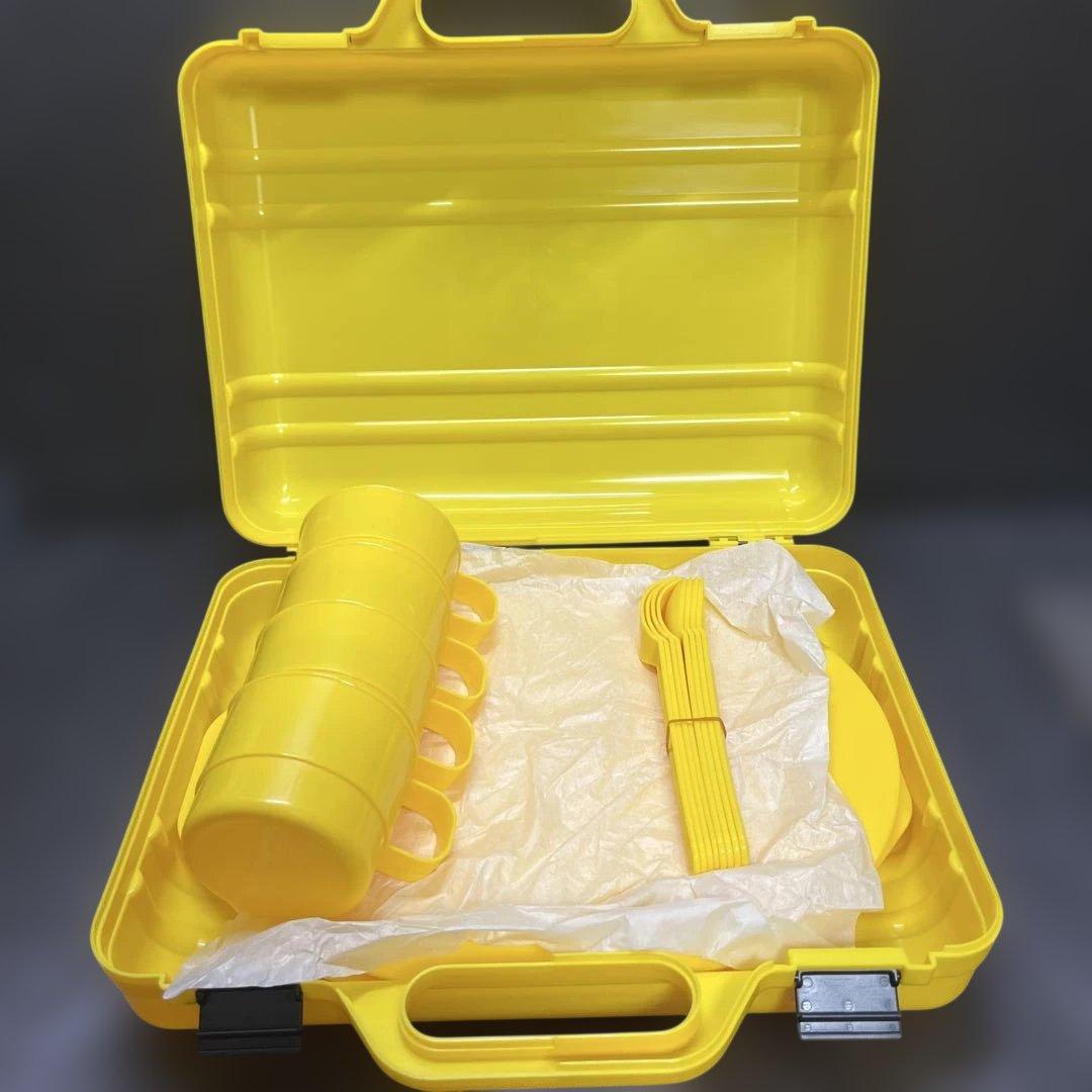 レア物 中央信託銀行ノベルティキャンプ用プラスチック食器セット