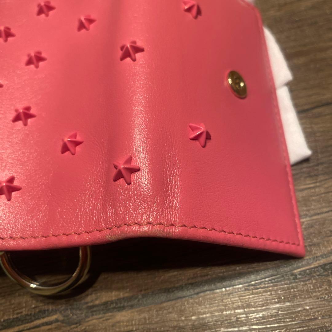 JIMMY CHOO ピンク レザー キーケース