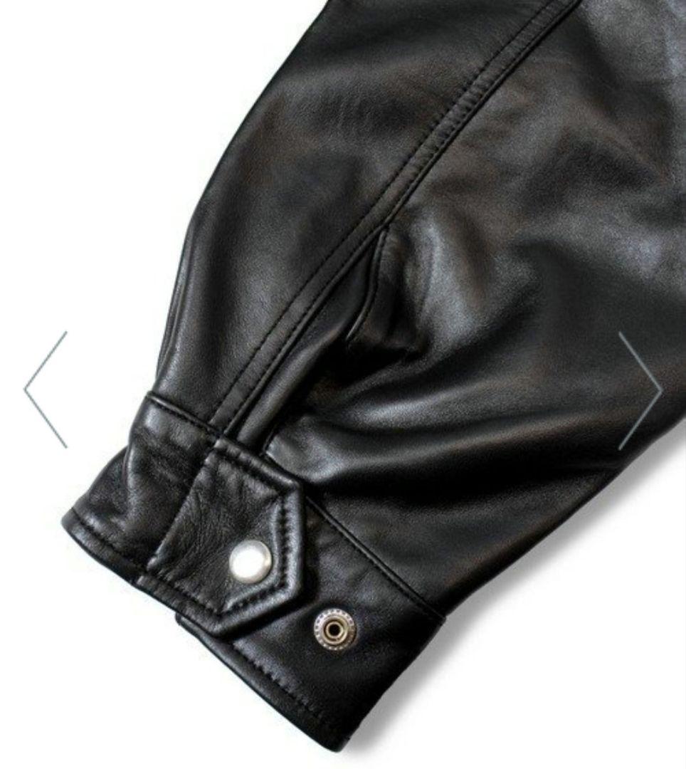 ブラックレザーオーバーサイズジャケット