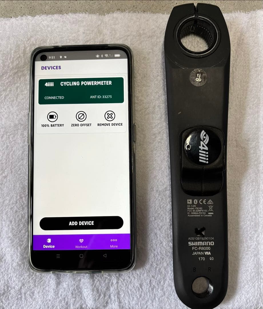 4iiii パワーメーター R8000 170mm 軽微な訳あり 動作OK