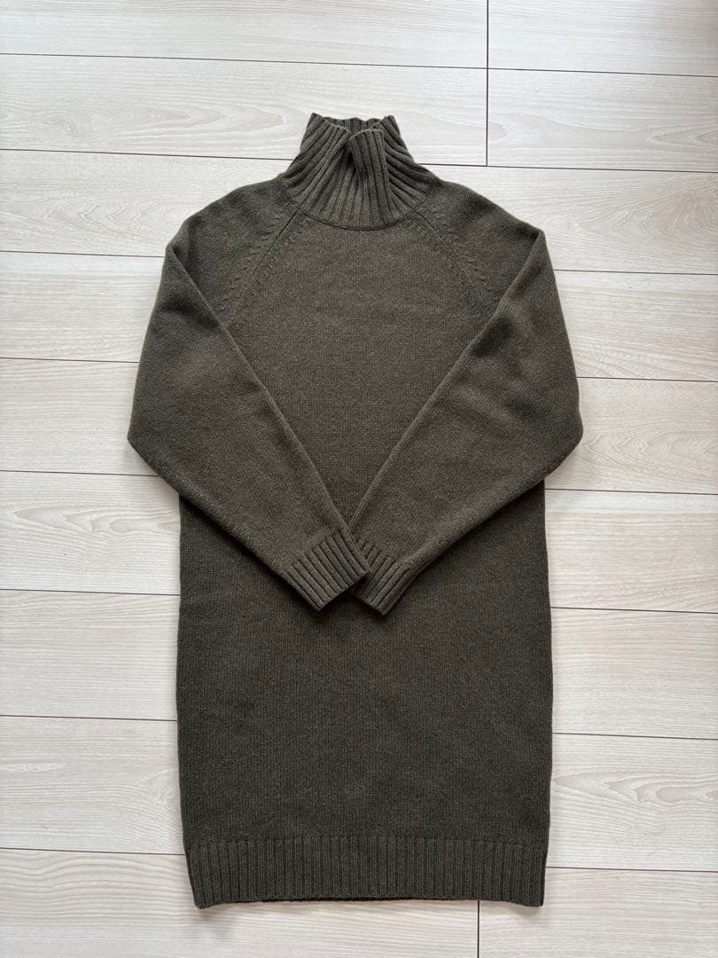 ポロラルフローレン ウールカシミヤ ニットワンピース　カーキ ダークグリーン　ｓ