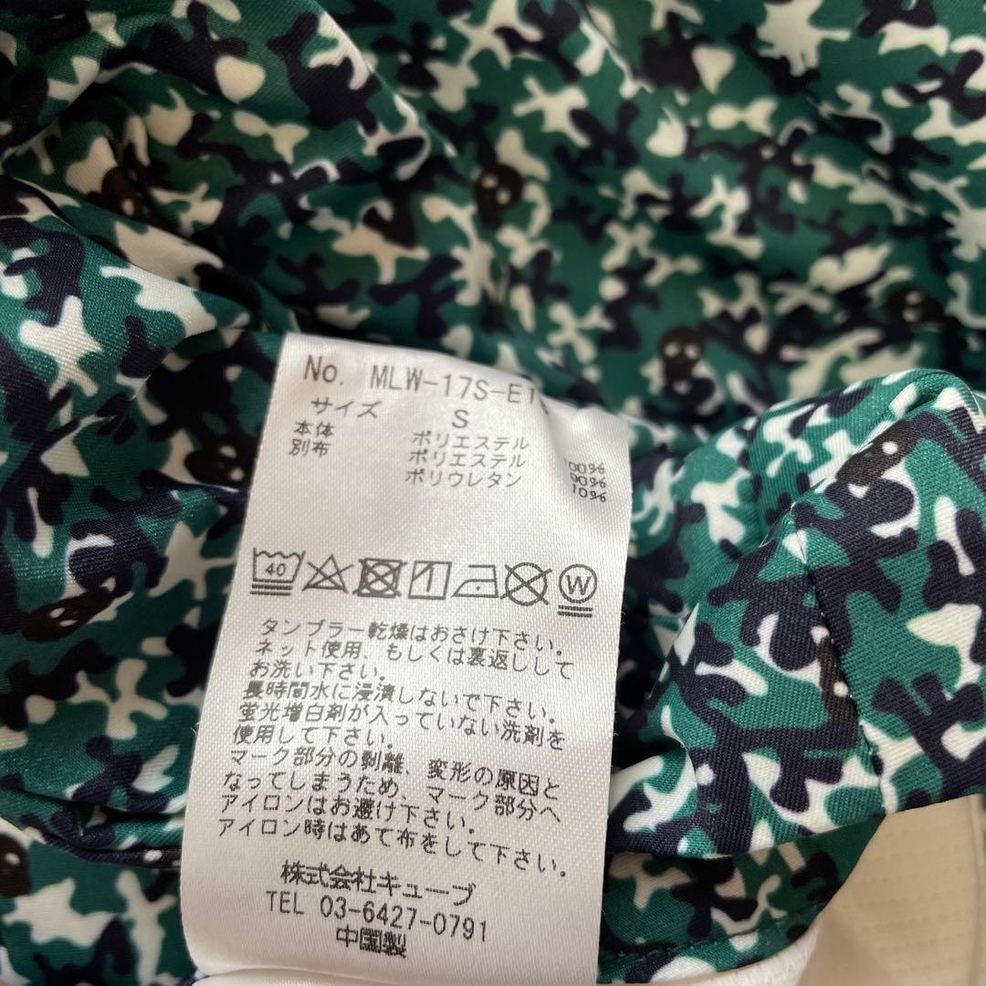 ゴルフウェア【MARK&LONA】ストレッチ入り総柄ミニスカート　S