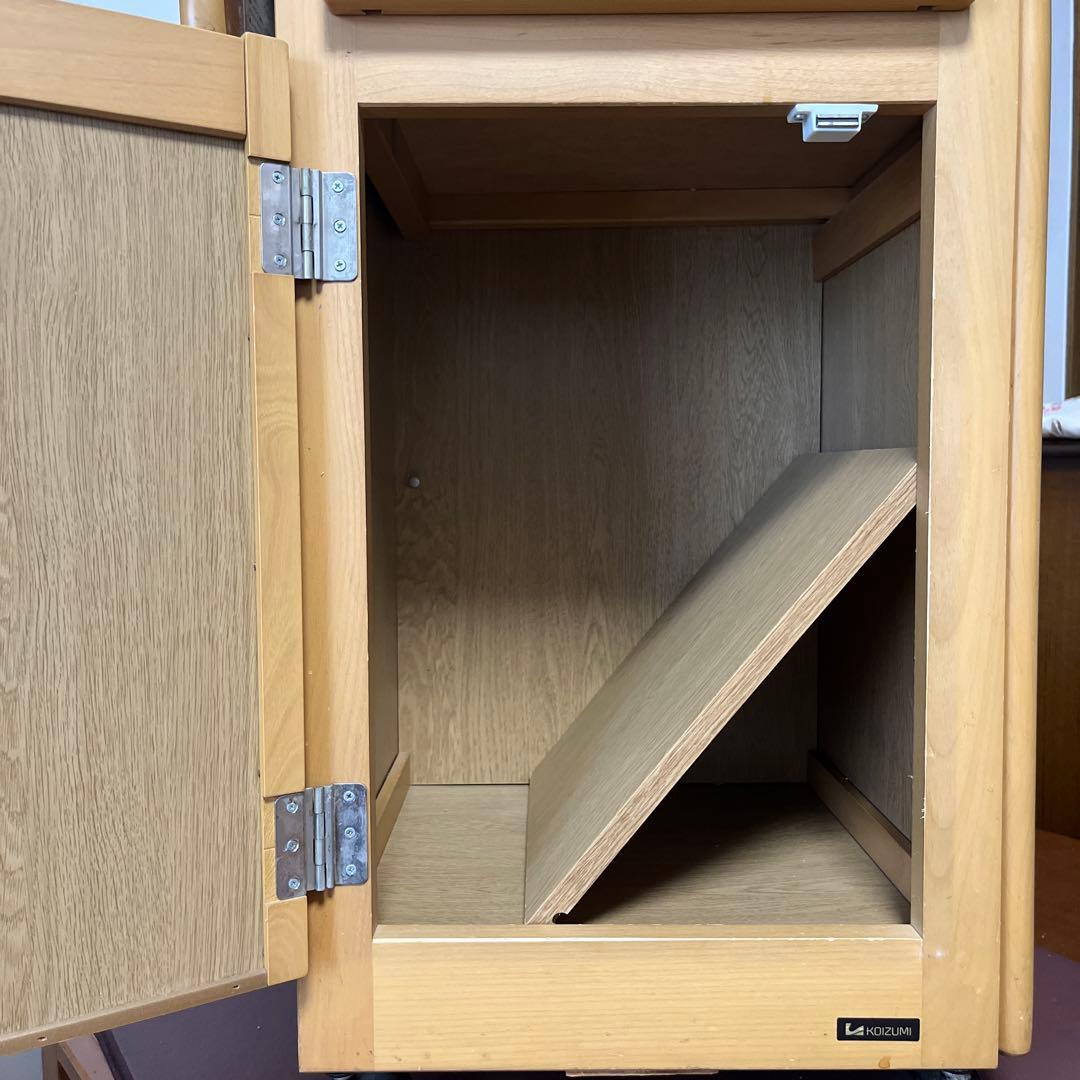 ナチュラルウッド キッチンワゴン 引き出し付き