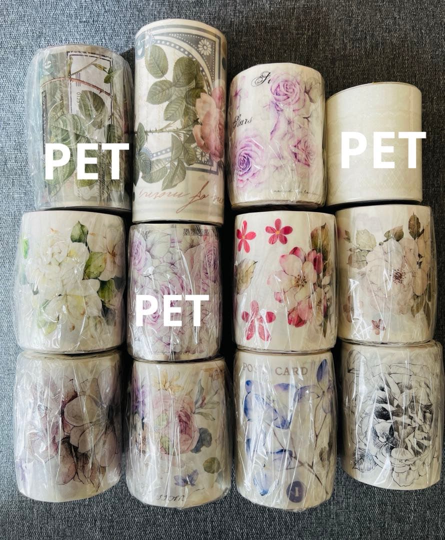 本*ク様 【新品未開封】海外マステ　壹洱 12本　まとめ売り　花系　マスキングテ