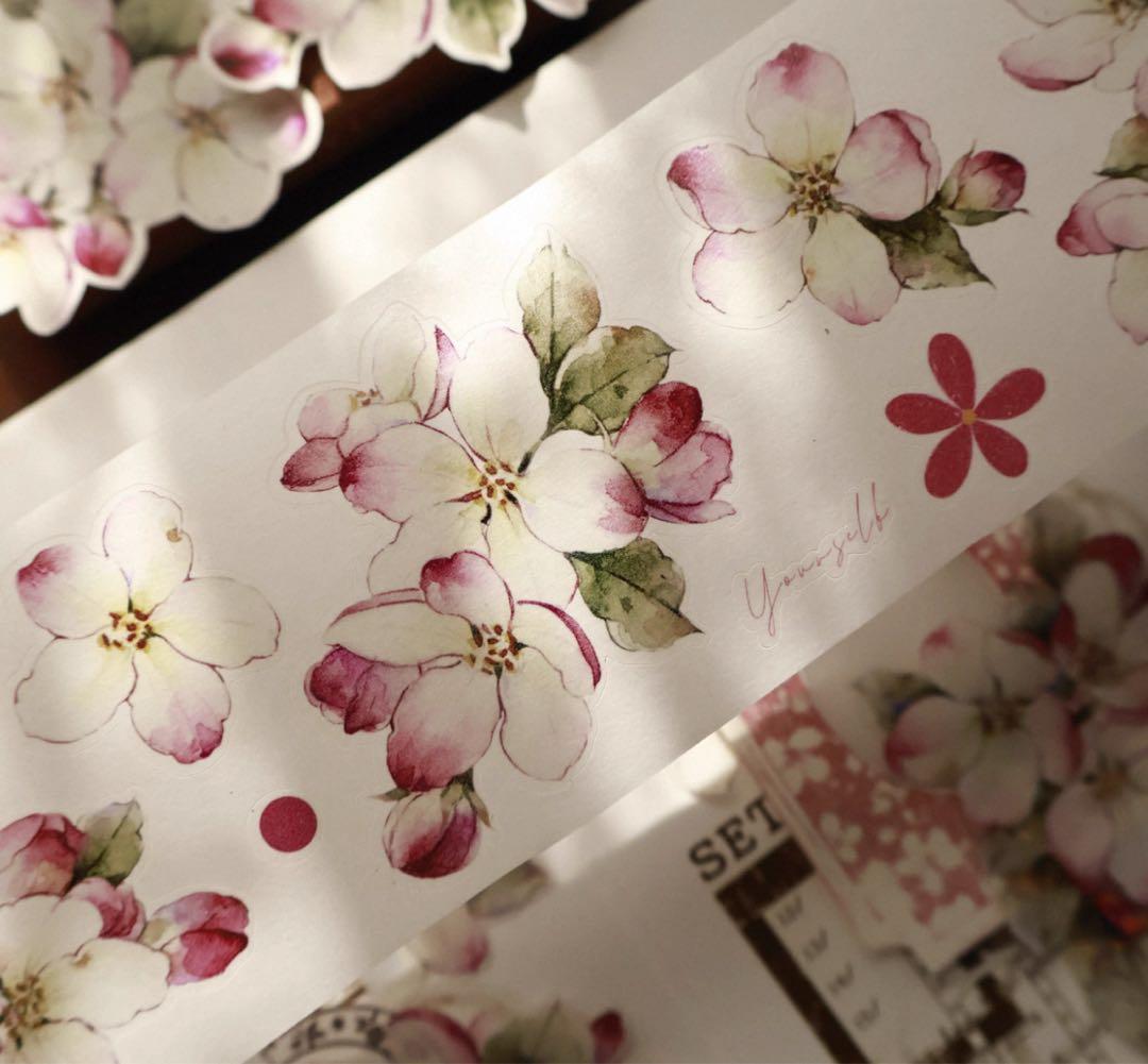 本*ク様 【新品未開封】海外マステ　壹洱 12本　まとめ売り　花系　マスキングテ