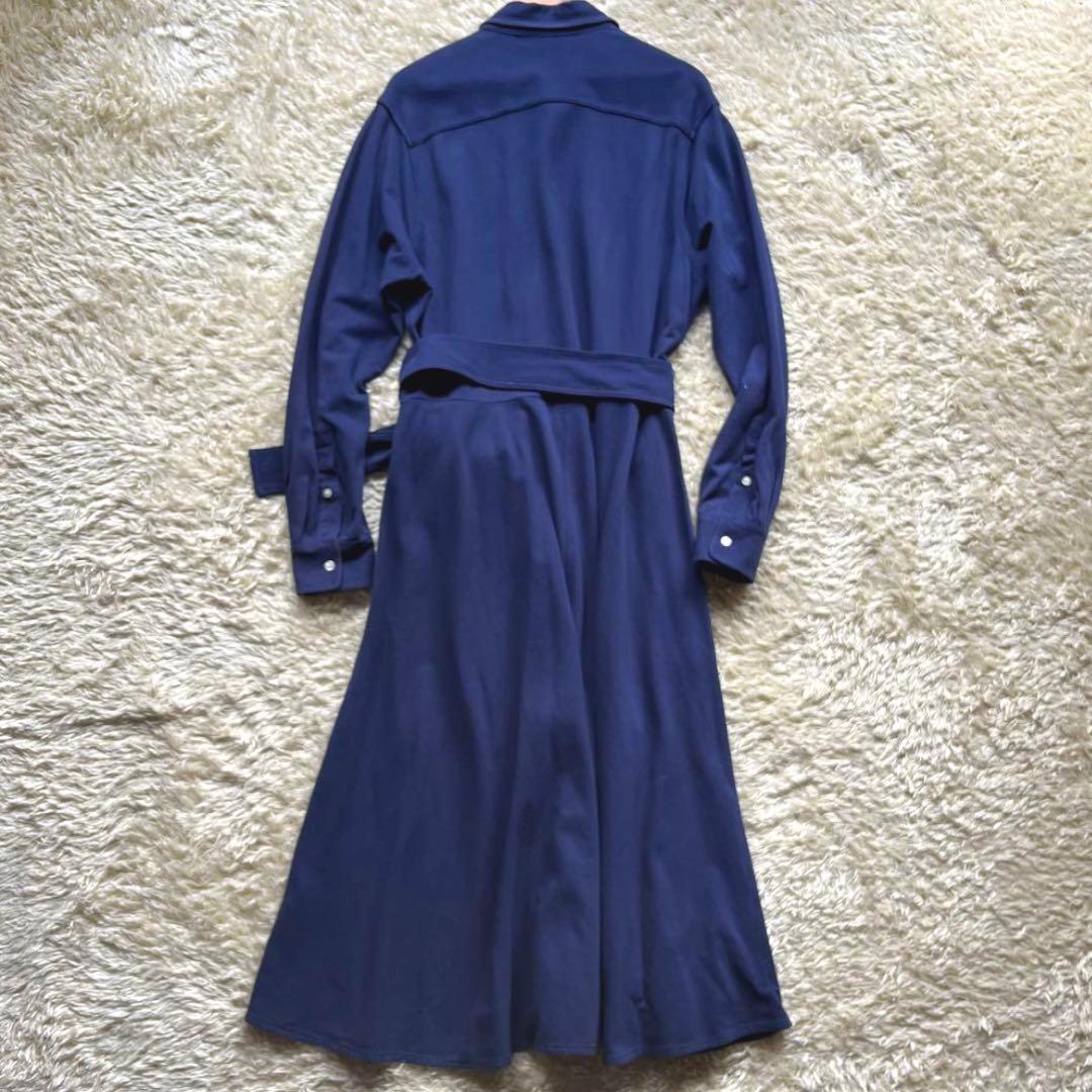 美品 ラルフローレン ロングワンピース ポニー刺繍 ベルト付　QRコードタグ