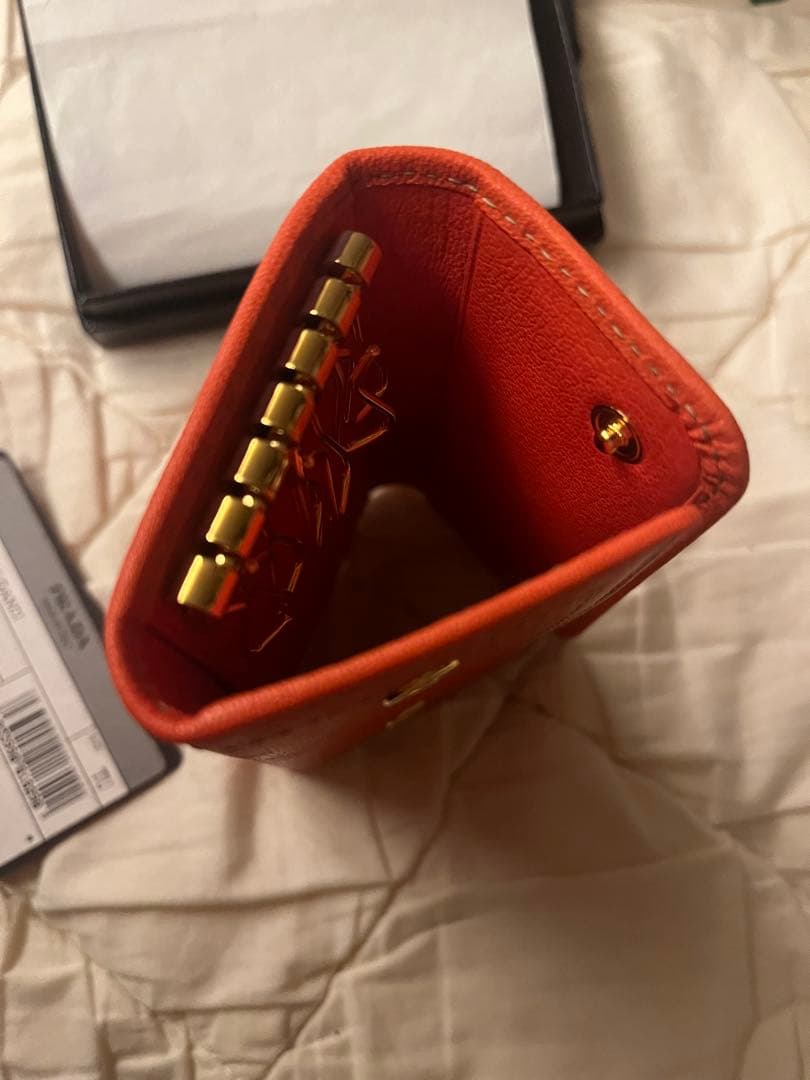 PRADA PORTACHIAVI 6 GANC1 オレンジキーケース⭐︎新品⭐︎