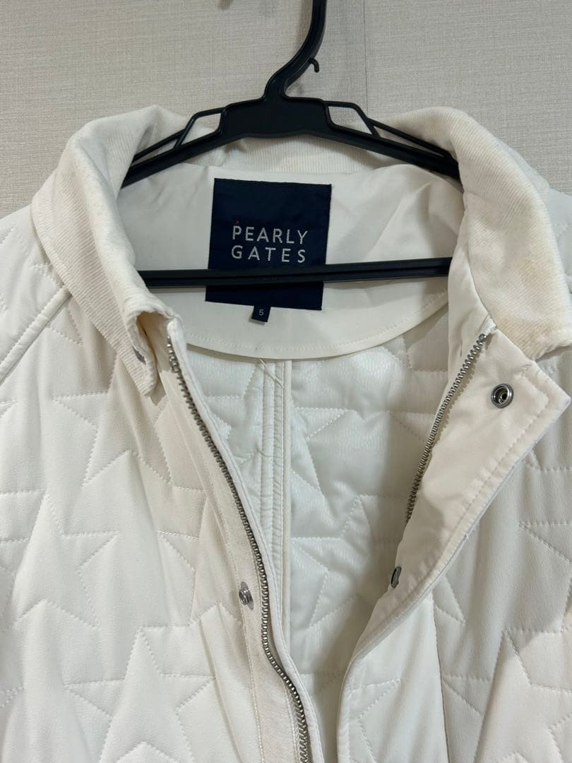 PEARLY GATES ホワイト 星型キルティングジャケット サイズ5