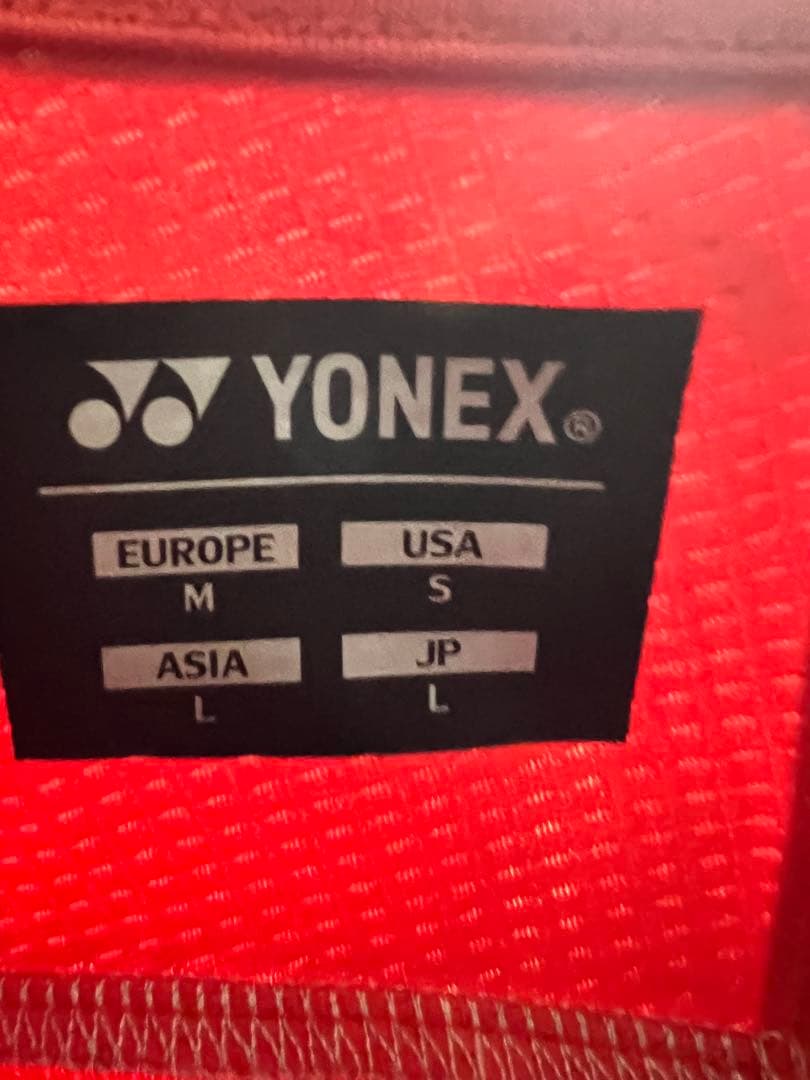 YONEX 赤 グラデーション ユニフォーム