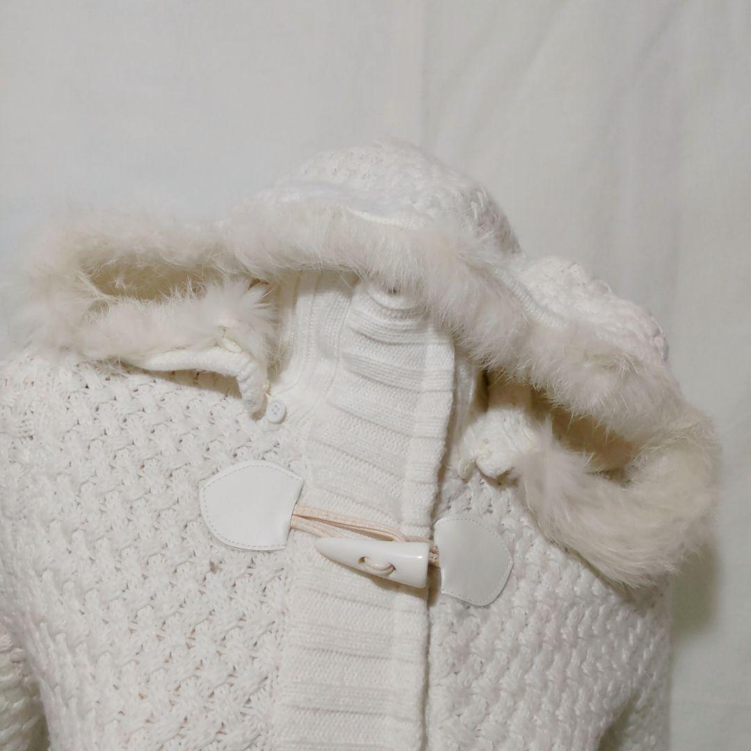 &by Pinky&Dianne✨ファー付美ラインニット風ロングコート