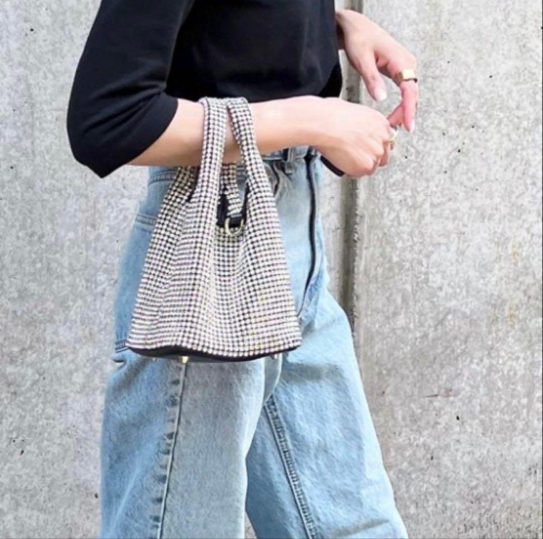 umi様おまとめ‼️ビジュー装飾 ブラック パーティーショルダーバッグ