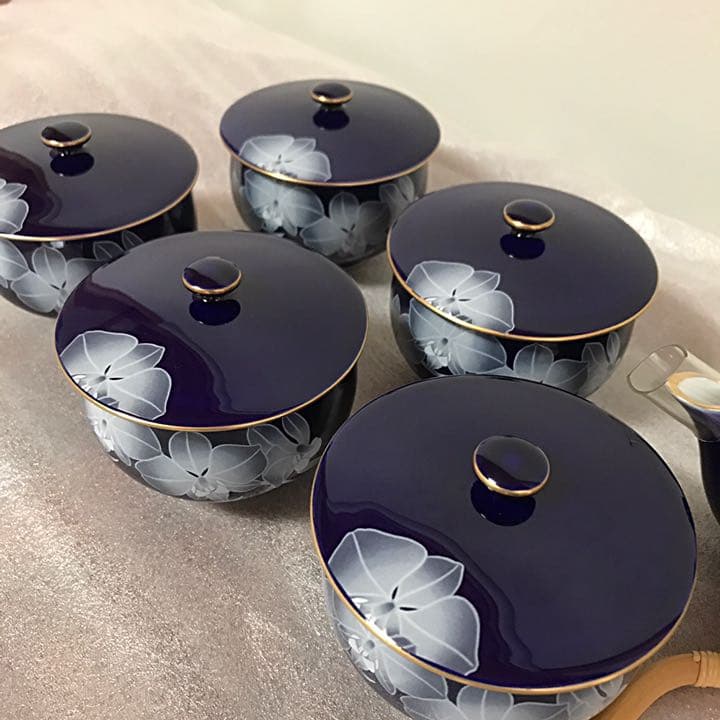 香蘭社　ルリ胡蝶蘭茶器セットSALE！