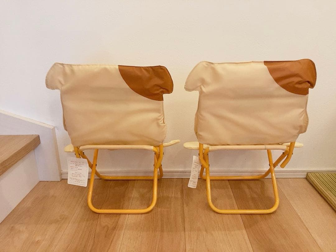 新品 マザーグースの森 犬の折り畳み式チェア 椅子 2個セット レア