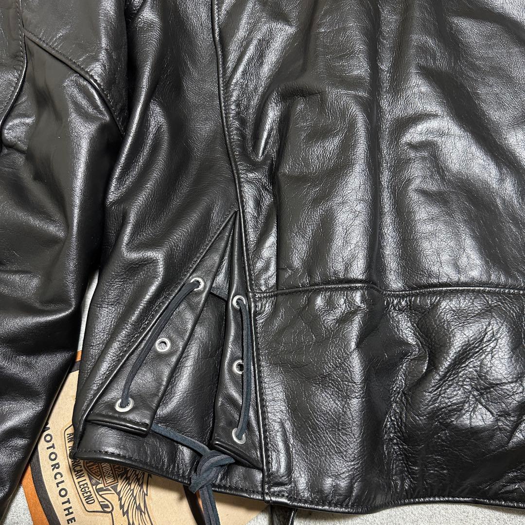 新品タグ付　M✨️ハーレーダビッドソン　ダブルライダース　牛革　レザー　ブラック