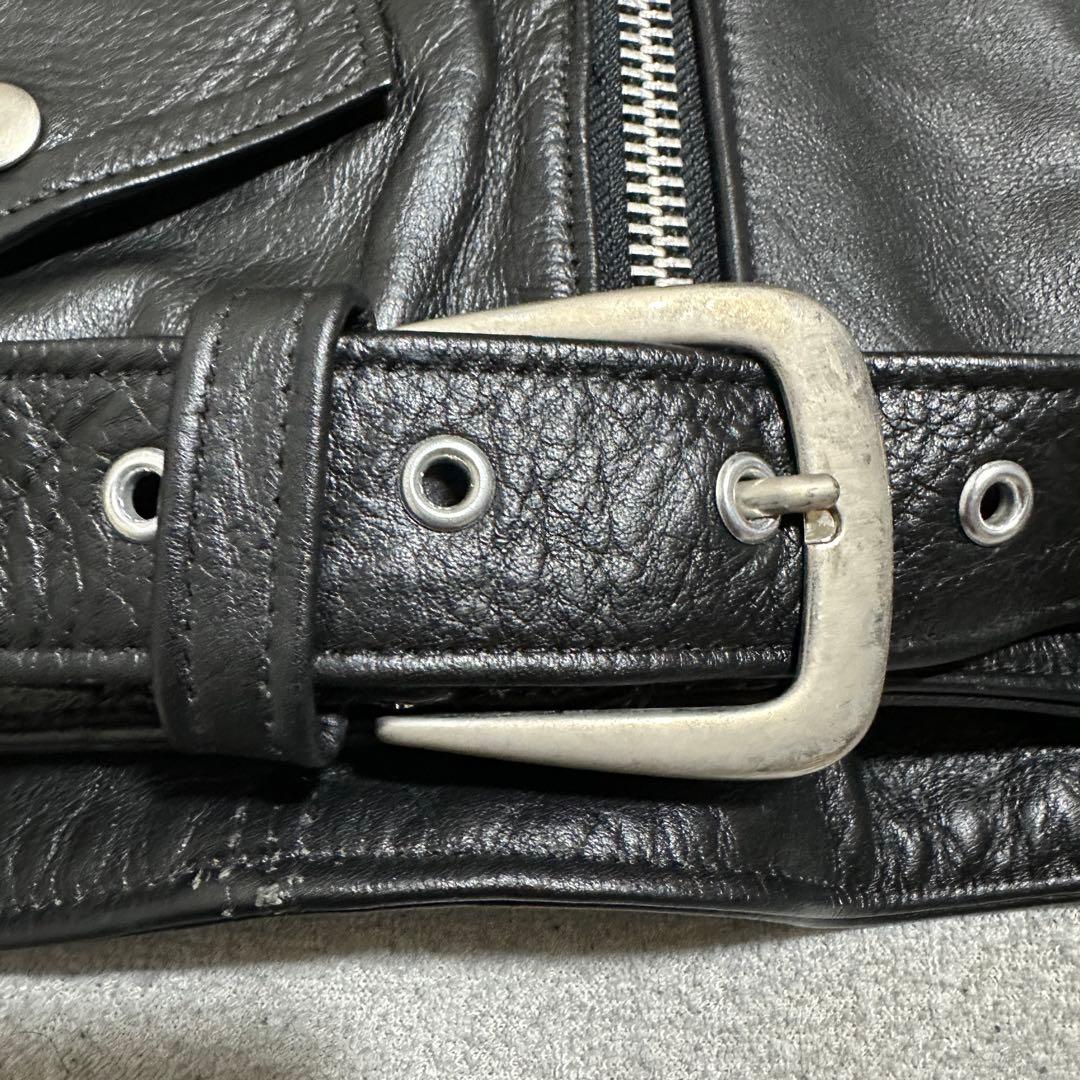 新品タグ付　M✨️ハーレーダビッドソン　ダブルライダース　牛革　レザー　ブラック