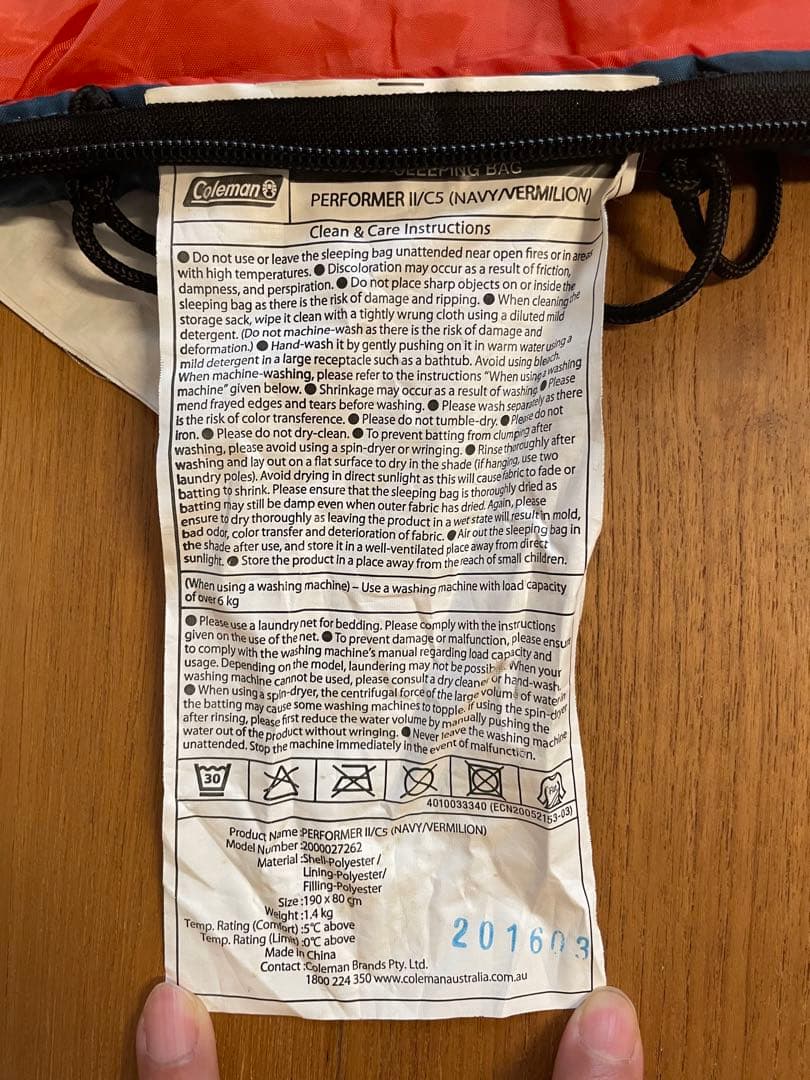 コールマン Coleman 寝袋 パフォーマーⅡ（5度以上）4個セット