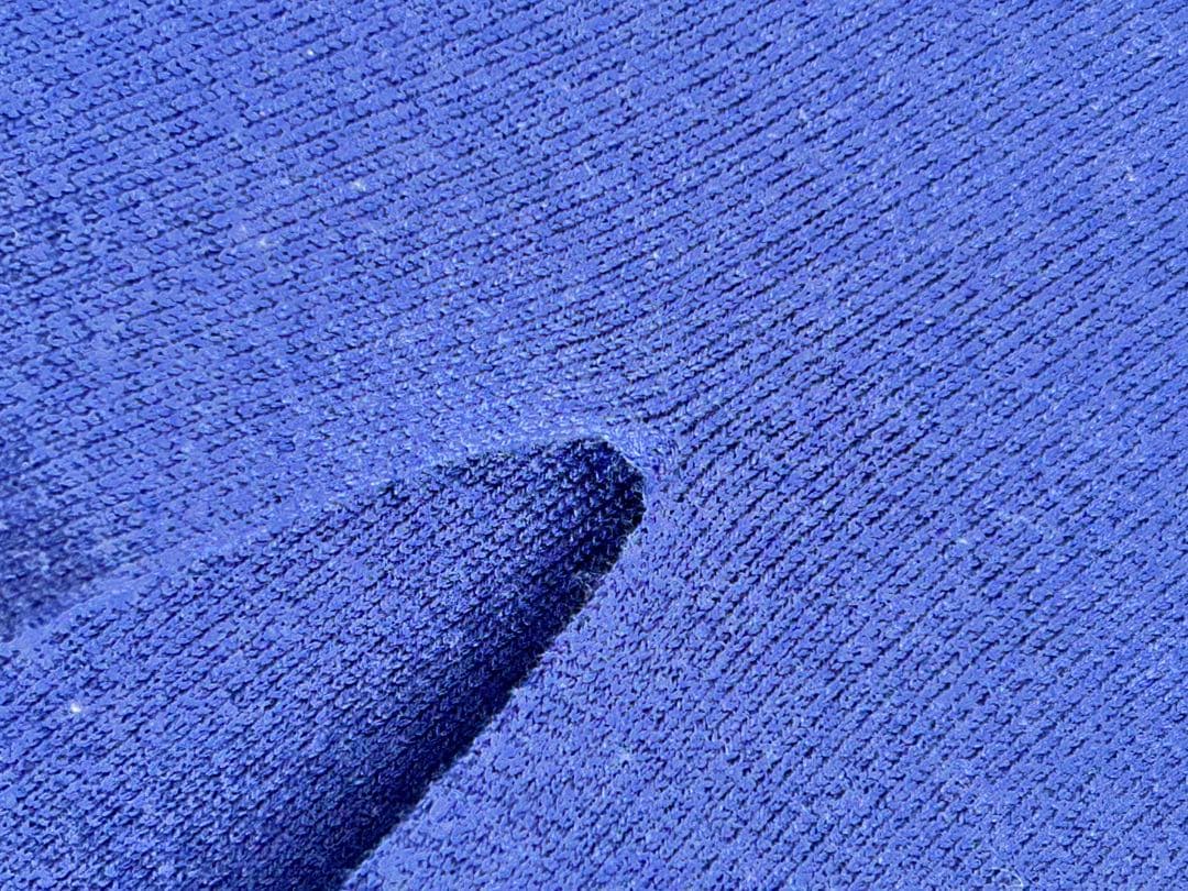 JENNE ボリュームスリーブ　ニットワンピース　ロング　青　ロイヤルブルー　L