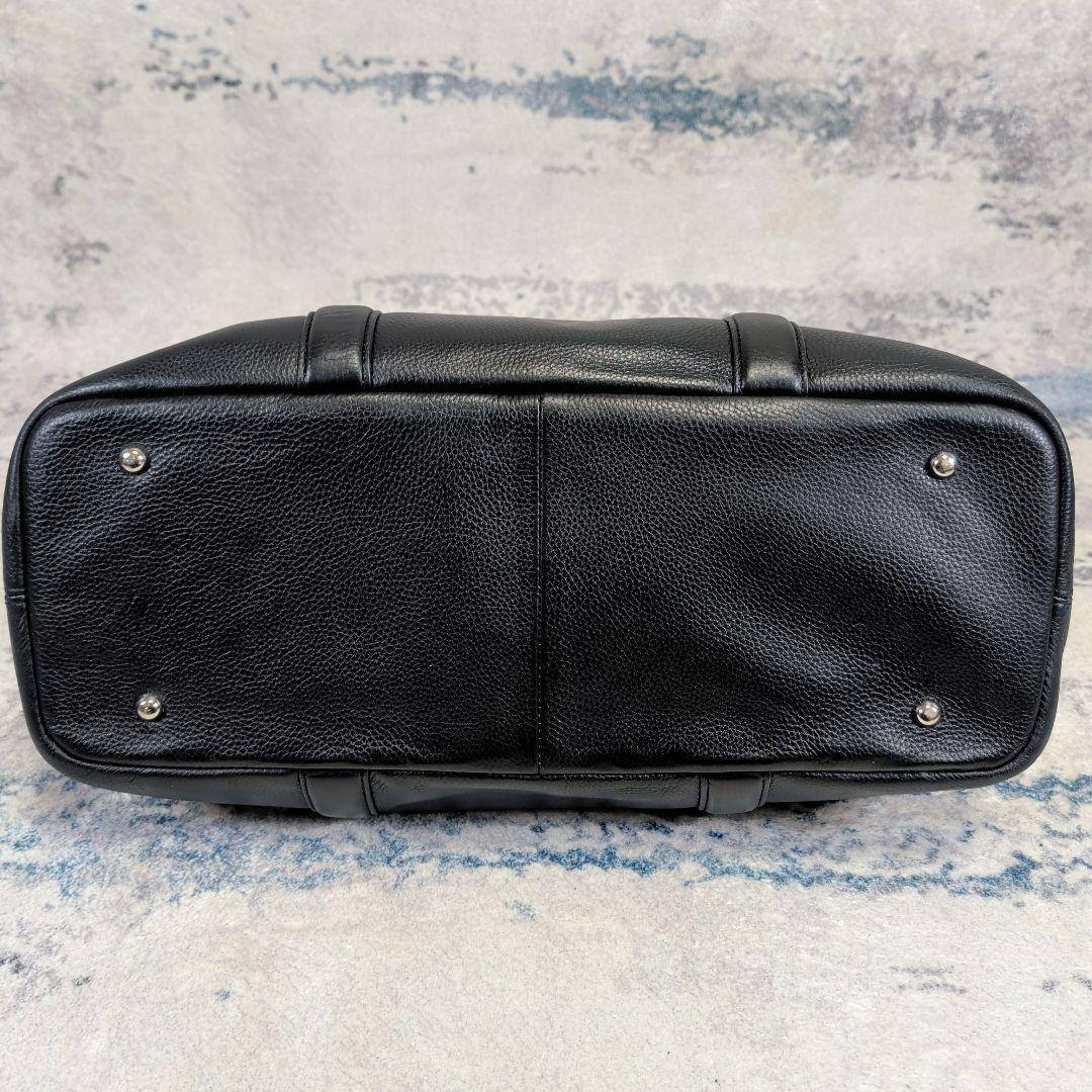 バーニーズニューヨーク トートバッグ レザー 大容量 ブラック A4