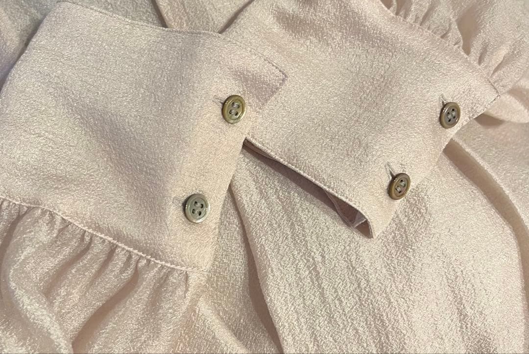 【美品】Whim Gazette オーガンザボウブラウス　ベビーピンク