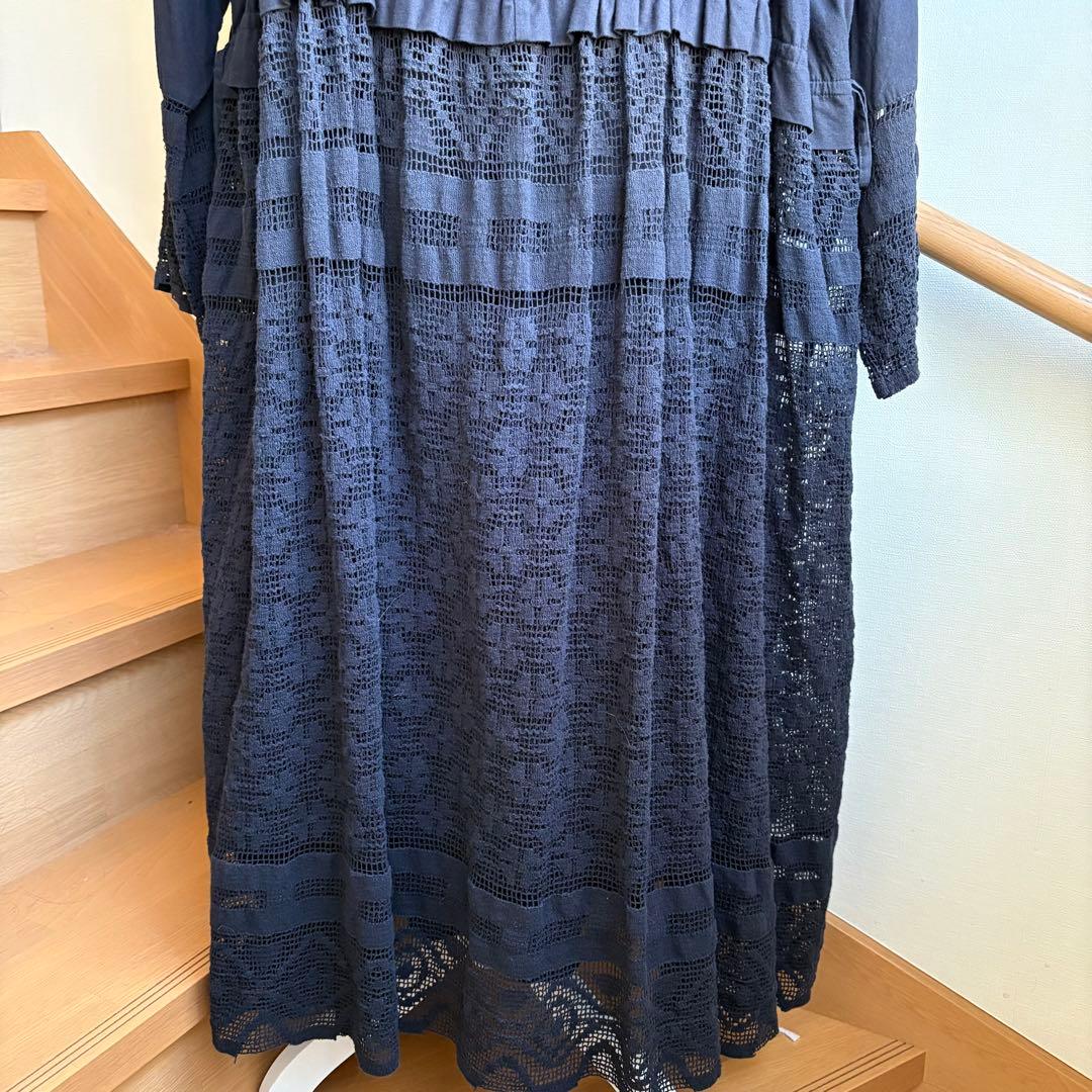 TODAYFULトゥデイフル　チャーチレースドレス マキシ丈ブラック　38サイズ