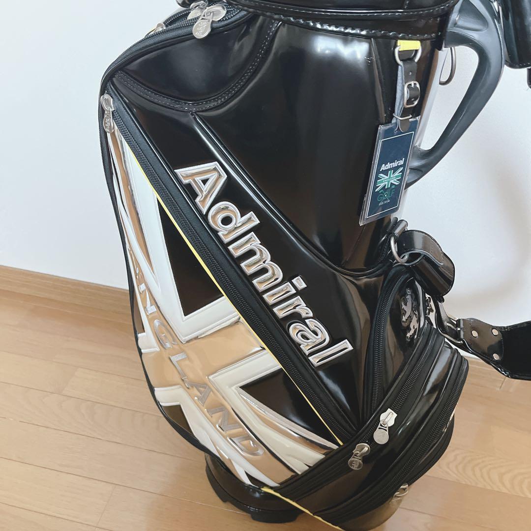 K140 美品！Admiral アドミラル ブラックエナメル キャディバッグ