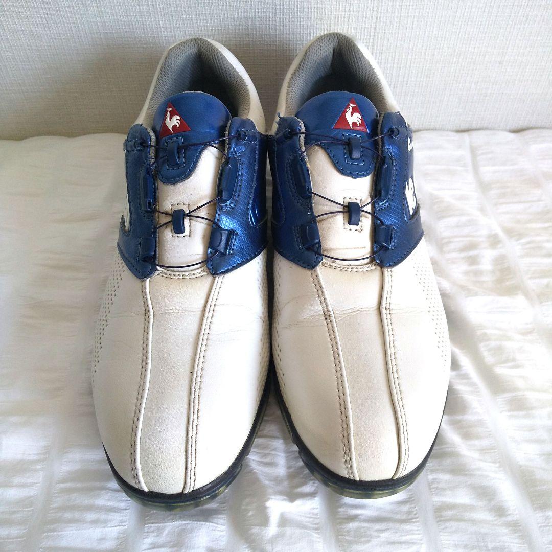 美品 le coq sportif ゴルフシューズ 25cm ダイヤル スパイク