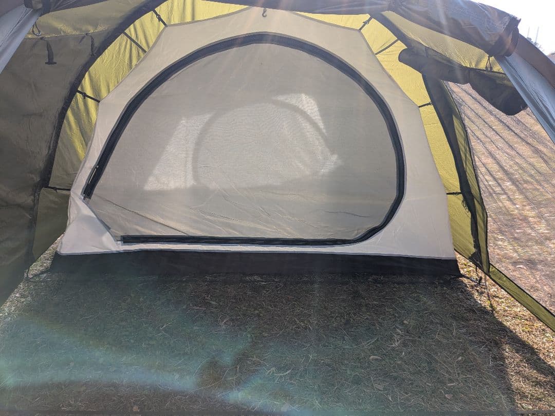 【訳あり】TOMOUNT　トンネル2ルームテント　グランドシート付き