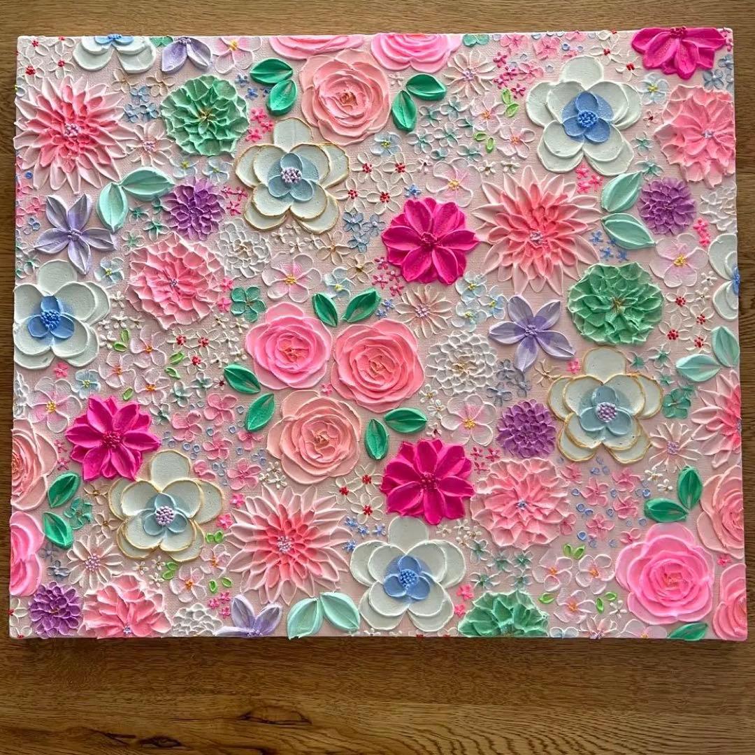 花柄 ピンク ボタニカル フラワーアート 花図鑑 花絵　花柄