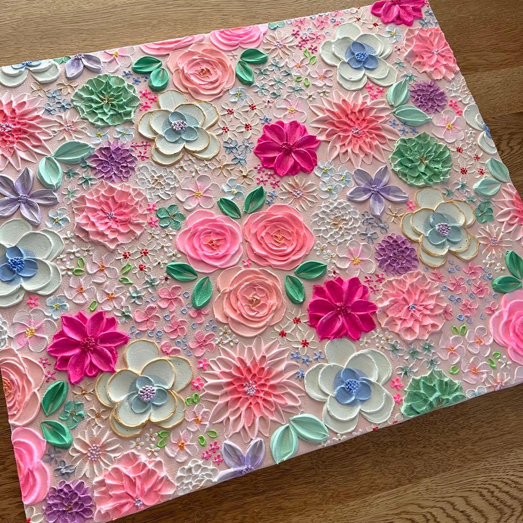 花柄 ピンク ボタニカル フラワーアート 花図鑑 花絵　花柄