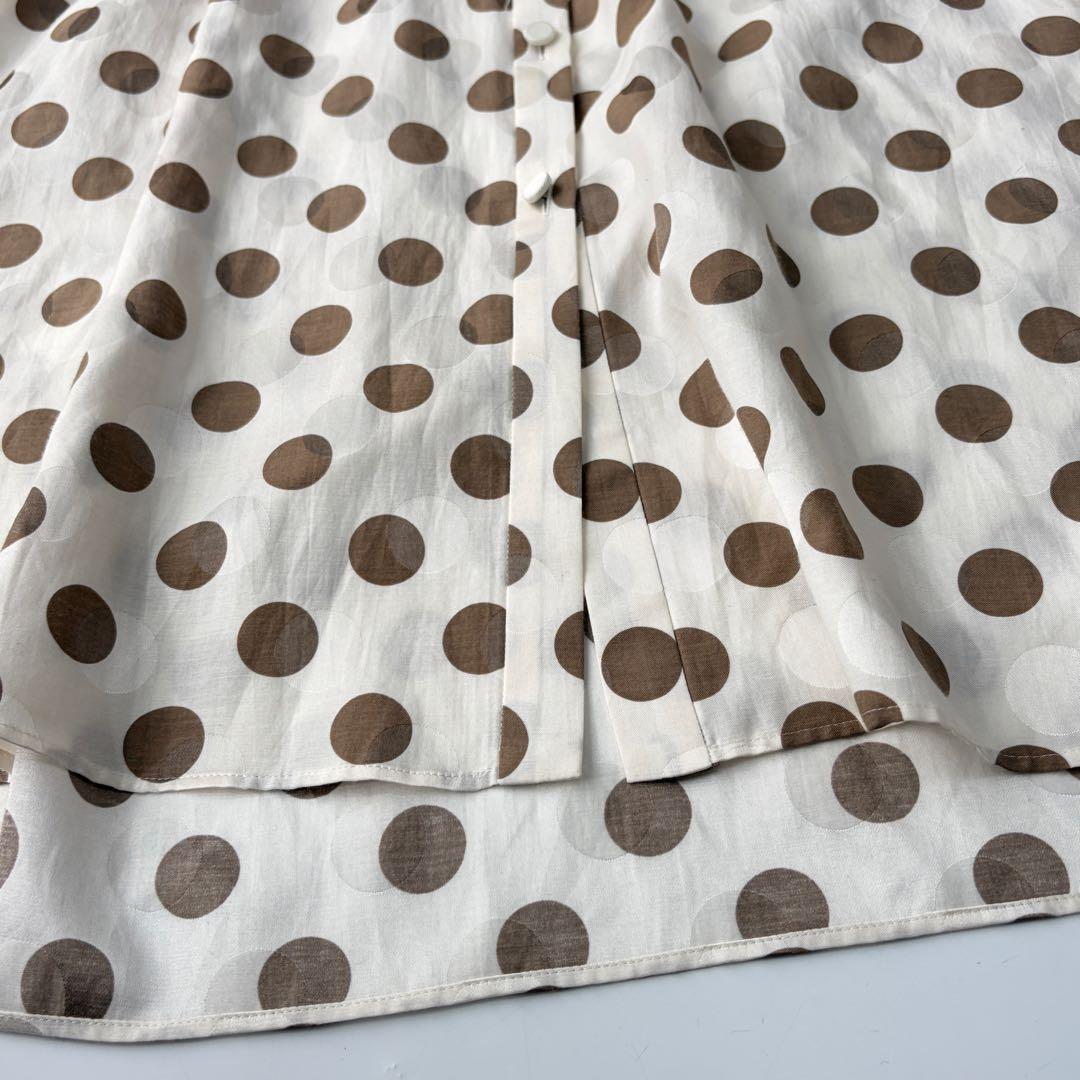 【美品】トゥモローランドコレクション　シルクコットン　水玉　ロングワンピース