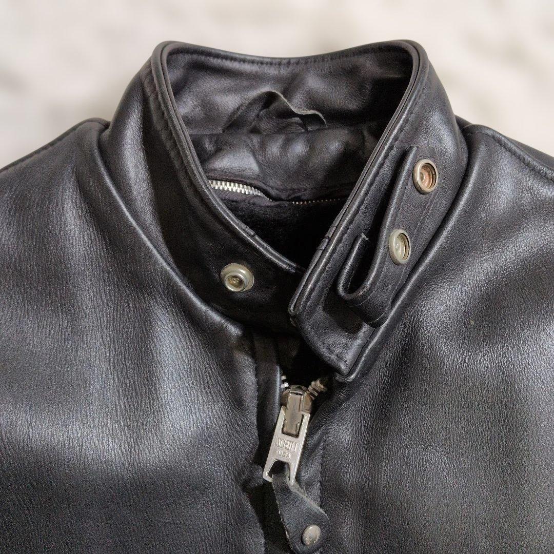 極美品　ショット　シングルライダース　641ボアライナー付　38　M〜L　黒