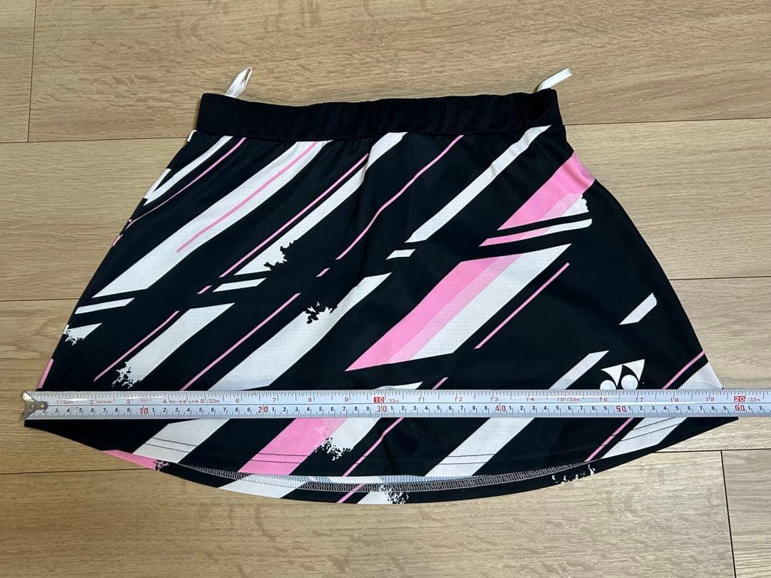 バドミントンウェア ピンク ブラック スカート付き