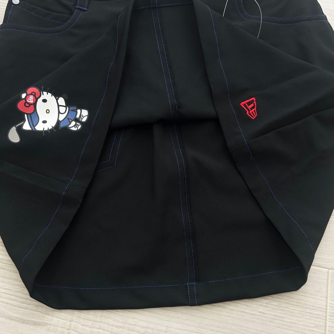 新品　ニューエラゴルフ　スカート　ストレッチ　春夏　キティちゃん　ブラック　M