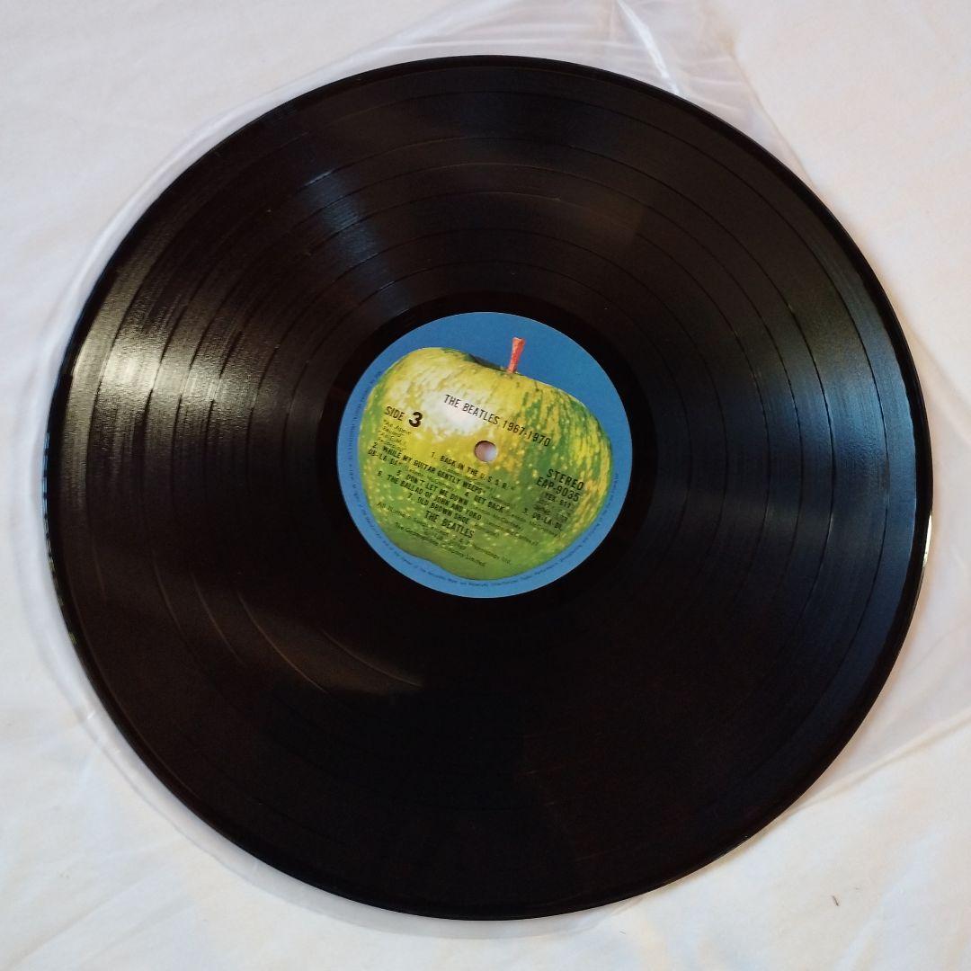 レコード　国内盤　帯付き　青盤　ビートルズ　LP　2枚組　送料込み