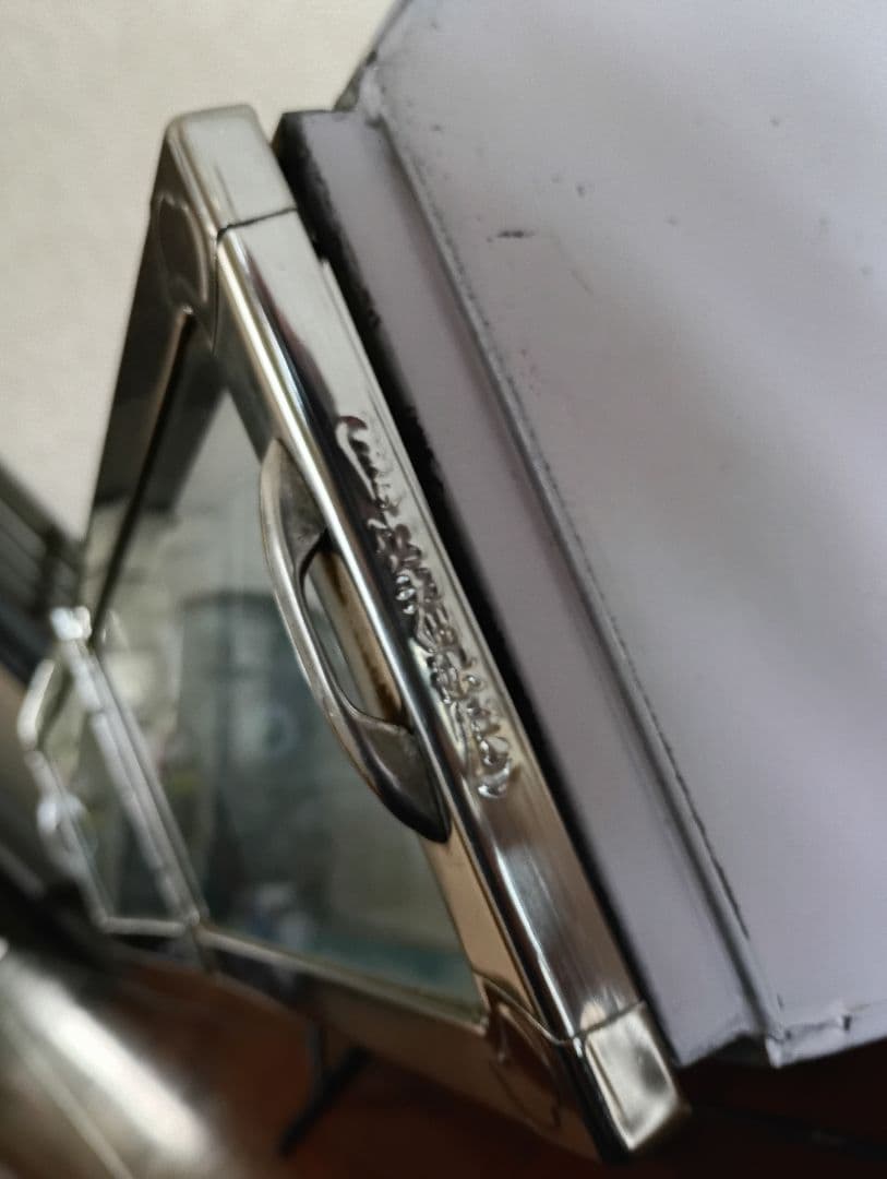 回転式！ブリキ ガラス 蓋付 ディスプレイ 昭和 レトロ [直接引取は割引き]