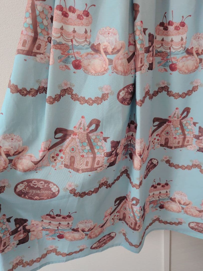 axes femme kawaii お菓子の家柄ワンピース（ミント）