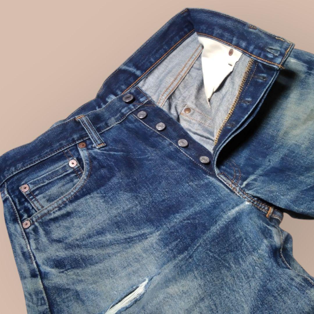 す*ん様 Levi's501XX BIGE 赤耳 ボタン裏555 W31 鬼ひげ