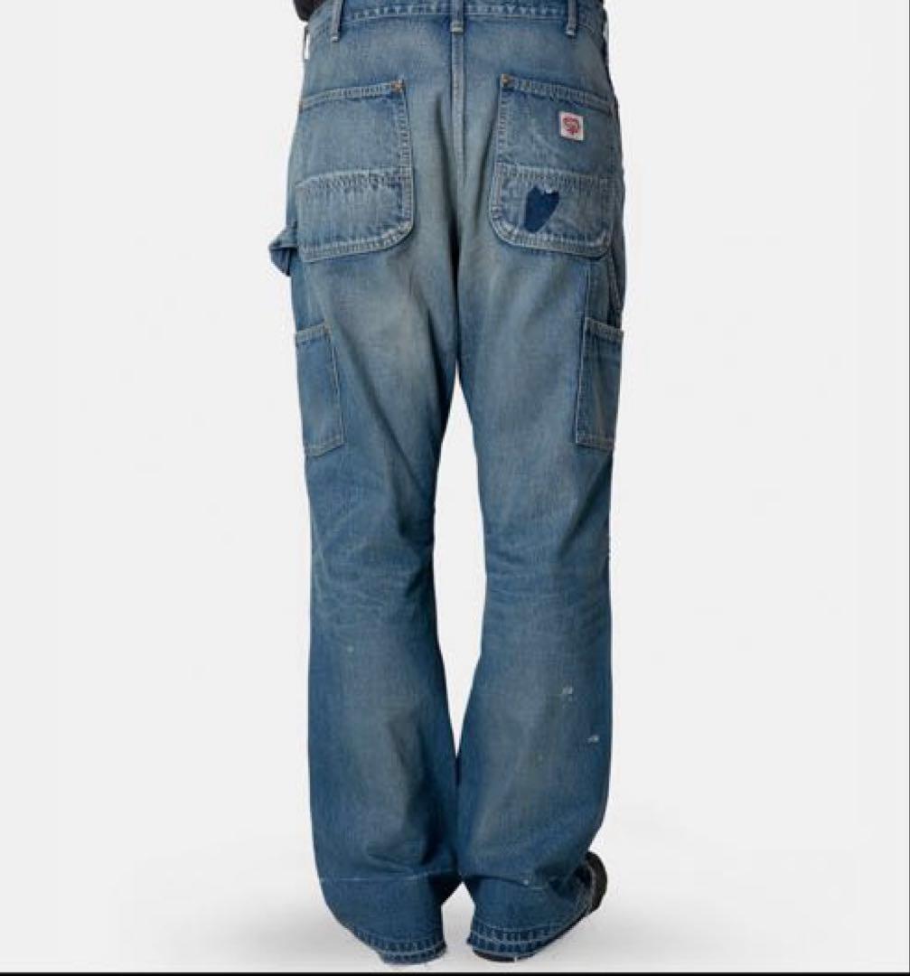 SAINT MXXXXXX セントマイケルダブルニーデニムパンツXL