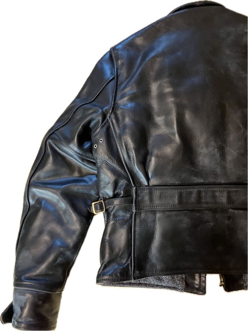 オーダー品　エアロレザー　ハーフベルト　馬革　ホースハイド　革ジャン