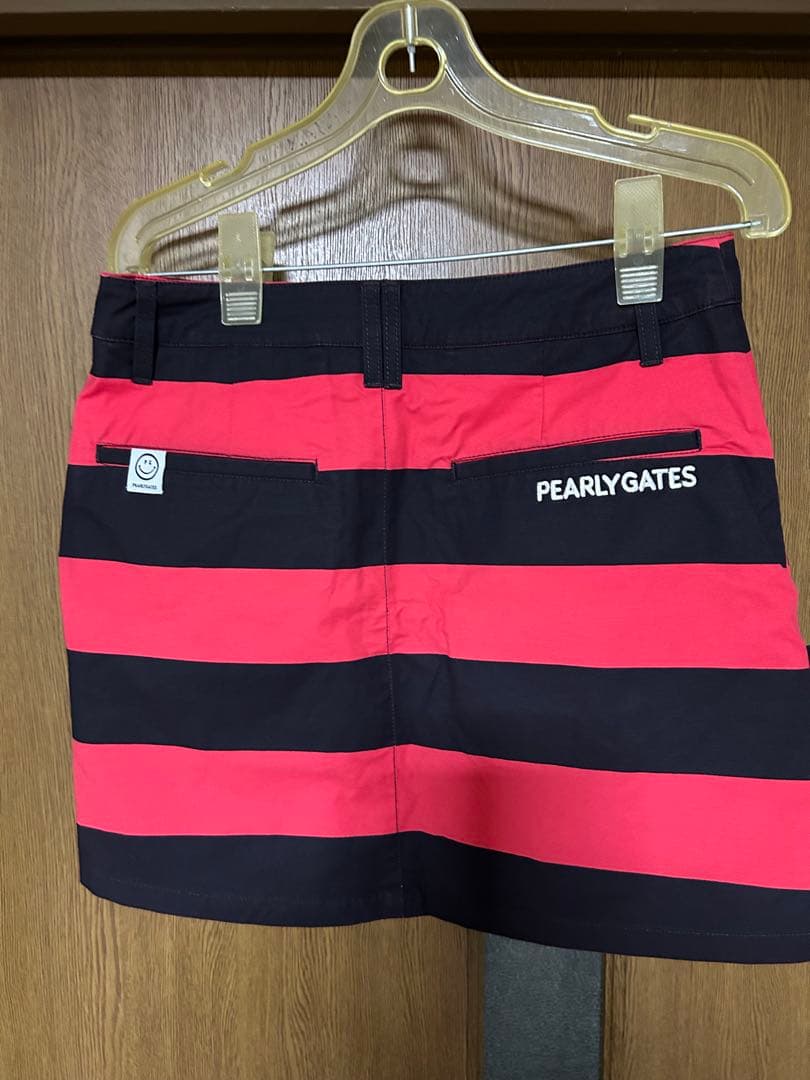 PEARLY GATES 赤黒ストライプスカート