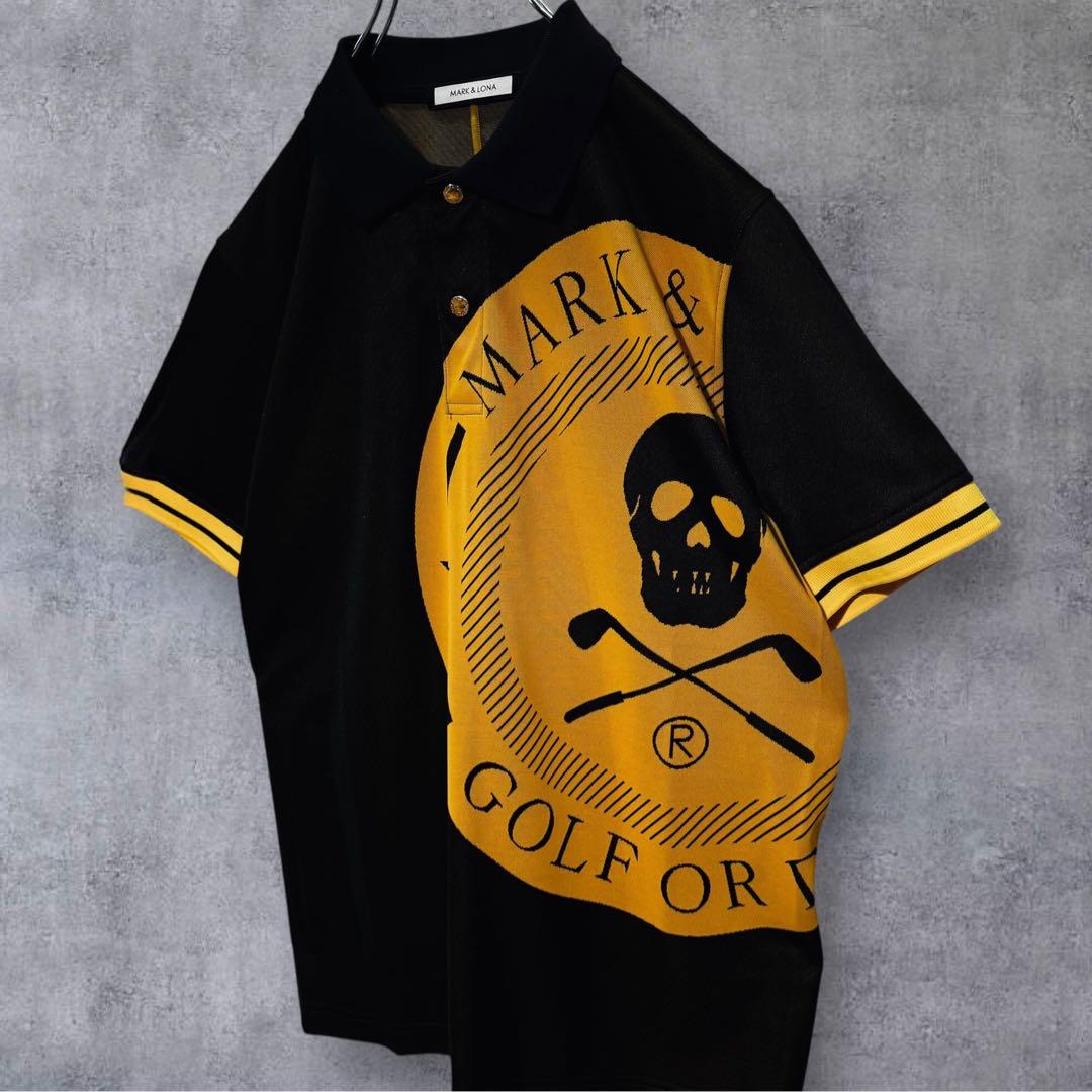 MARK&LONA マークアンドロナ ゴルフシャツ スカルロゴ 44